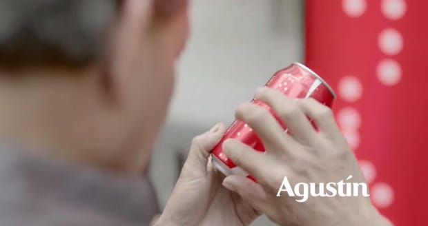 Campaña de Coca Cola implementando el Sistema Braille