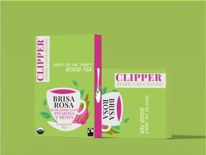Portafolio sobre Branding de uan marca llamada clipper tea
